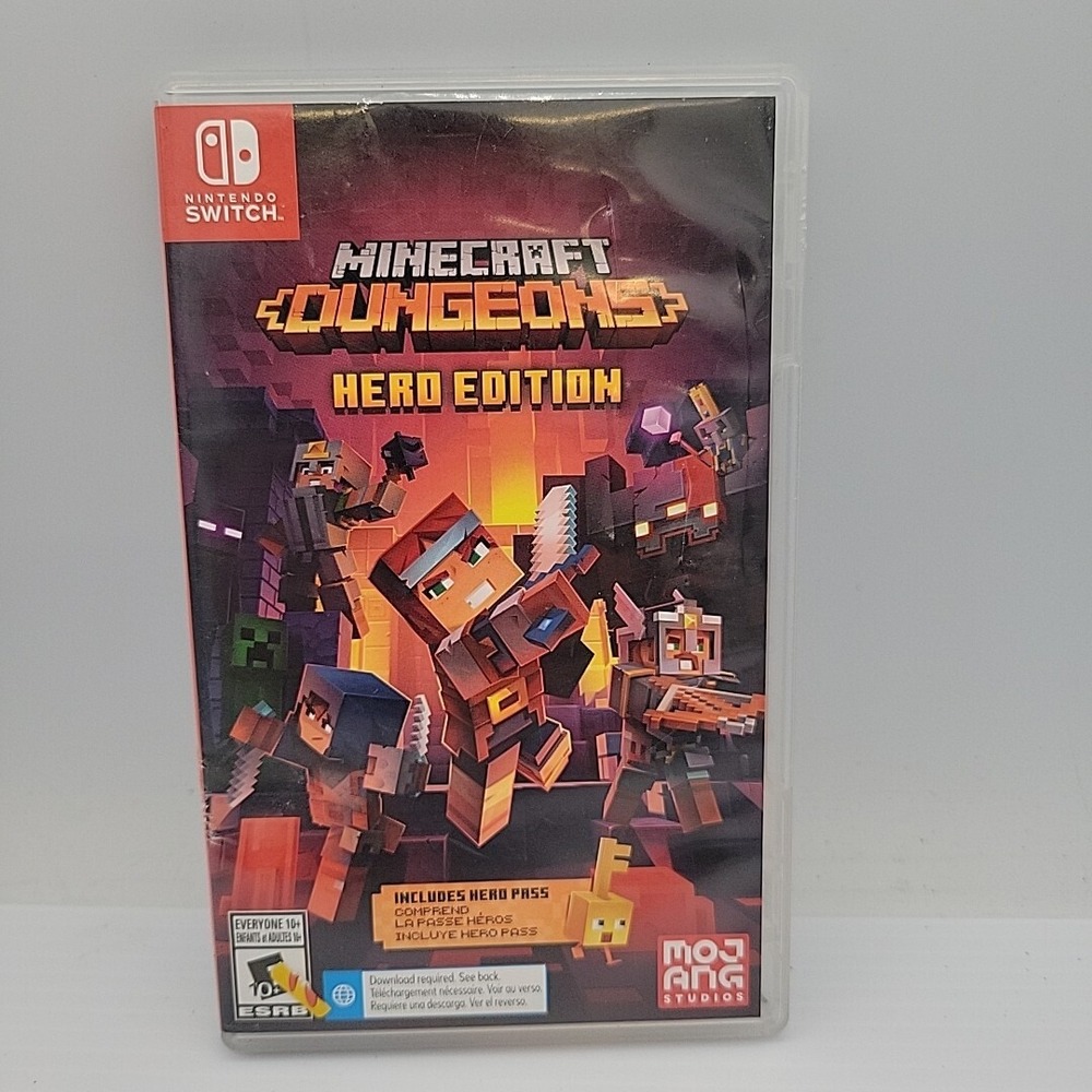 Minecraft Dungeons Hero Edition Nintendo Switch CASE ONLY No Game Replacement